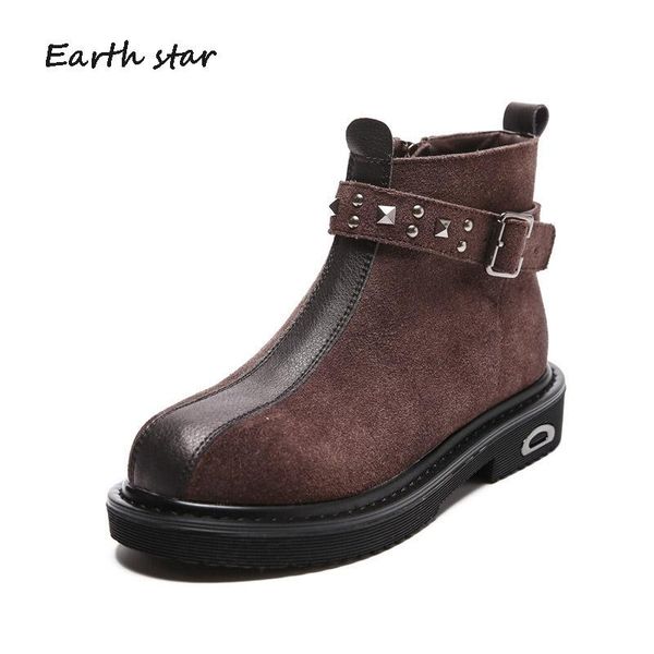 boots earth star retro shoes women fashion brand rivets real leather lady chaussure zipper female footware ankle, Black
boots earth star retro shoes women fashion brand rivets real leather lady chaussure zipper female footware ankle, Black
