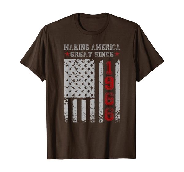 53rd birthday gifts making america great since 1966 t-shirt, White;black
53rd birthday gifts making america great since 1966 t-shirt, White;black