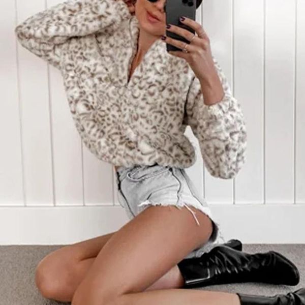 women's jackets women jacket 2021 fall/winter leopard print animal coat fashion retro plush long-sleeved casual chic top, Black;brown
women's jackets women jacket 2021 fall/winter leopard print animal coat fashion retro plush long-sleeved casual chic top, Black;brown