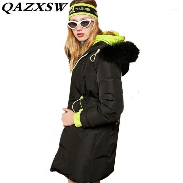 women's down & parkas 2021 winter large size loose warm thick hooded fur collar long women jacket fashion trendy print 90% coat lf1931, Black
women's down & parkas 2021 winter large size loose warm thick hooded fur collar long women jacket fashion trendy print 90% coat lf1931, Black