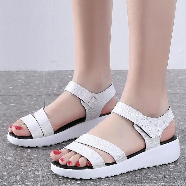 sandals genuine leather hollow hook & loop for women korean style summer platform shoes fashion non-slip sporty beach, Black
sandals genuine leather hollow hook & loop for women korean style summer platform shoes fashion non-slip sporty beach, Black