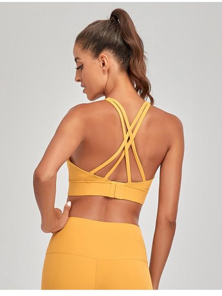 women's yoga clothes peach chest line nude skin-friendly seamless buckle shockproof fitness running sports underwear ds87 gym clothing, White;black 
women's yoga clothes peach chest line nude skin-friendly seamless buckle shockproof fitness running sports underwear ds87 gym clothing, White;black