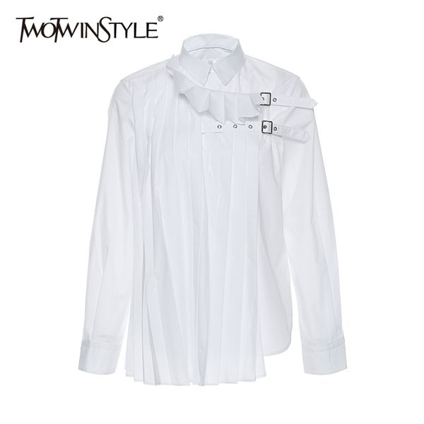 casual white patchwork button shirt for women lapel long sleeve pleated blouse female fashion clothing 210524
casual white patchwork button shirt for women lapel long sleeve pleated blouse female fashion clothing 210524