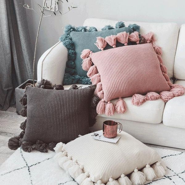 oure color pink knitted cushion cover with tassels boho fringe accent pillow case 45x45cm home sofa decorative drop shippng cushion/decorati
oure color pink knitted cushion cover with tassels boho fringe accent pillow case 45x45cm home sofa decorative drop shippng cushion/decorati