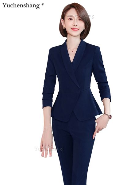 women's suits & blazers elegant work wear ruffle pant suit women formal s-4xl black blue solid jacket blazer and trousers 2 piece set f, White;black
women's suits & blazers elegant work wear ruffle pant suit women formal s-4xl black blue solid jacket blazer and trousers 2 piece set f, White;black