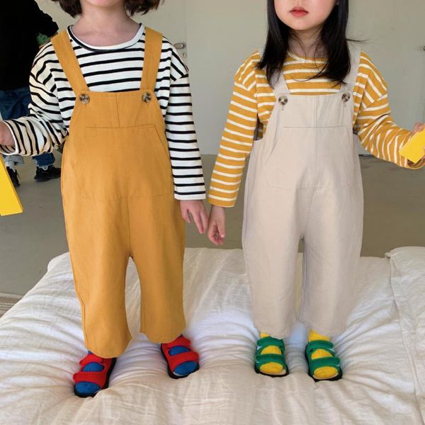 jumpsuits ins children clothes boy pants 2021 spring and autumn korean girls trousers cotton clothing pure color kids overalls 2-6y outfit, Blue
jumpsuits ins children clothes boy pants 2021 spring and autumn korean girls trousers cotton clothing pure color kids overalls 2-6y outfit, Blue
