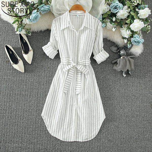 casual dresses fashion striped shirt dress women single breasted long autumn korean collar vestidos 16697, Black;gray
casual dresses fashion striped shirt dress women single breasted long autumn korean collar vestidos 16697, Black;gray