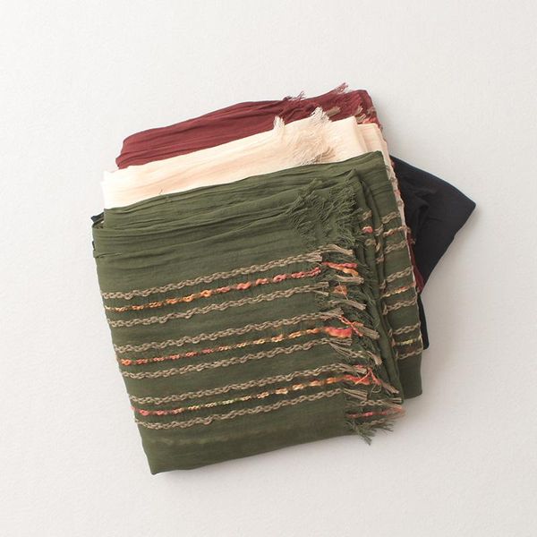 scarves cotton linen scarf for women solid color 100% head with multicolor stripe female fashion shawl wraps hijab 200*90, Blue;gray
scarves cotton linen scarf for women solid color 100% head with multicolor stripe female fashion shawl wraps hijab 200*90, Blue;gray