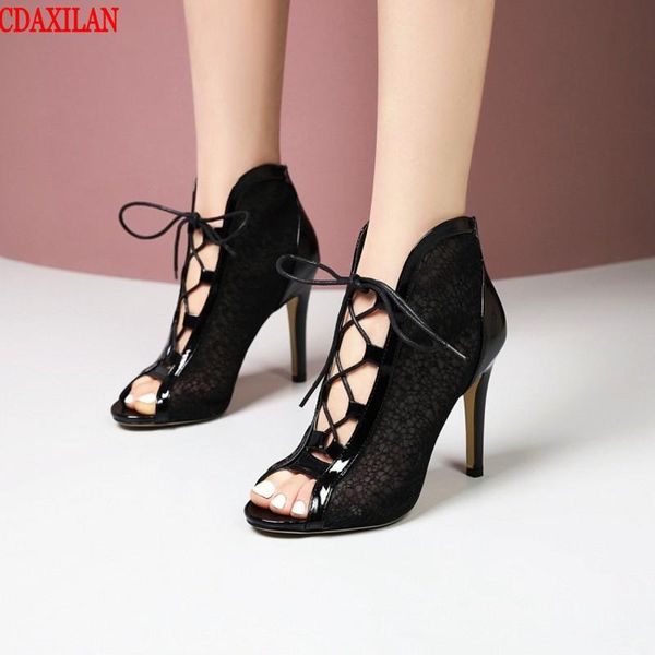 arrivals sandals women lace fabric short boots with lace-up super high fisherman ladies in autumn, Black
arrivals sandals women lace fabric short boots with lace-up super high fisherman ladies in autumn, Black