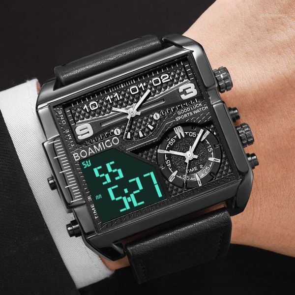 men watches sport square 3 time zone large big quartz leather male watch for waterproof wristwatches, Slivery;brown
men watches sport square 3 time zone large big quartz leather male watch for waterproof wristwatches, Slivery;brown