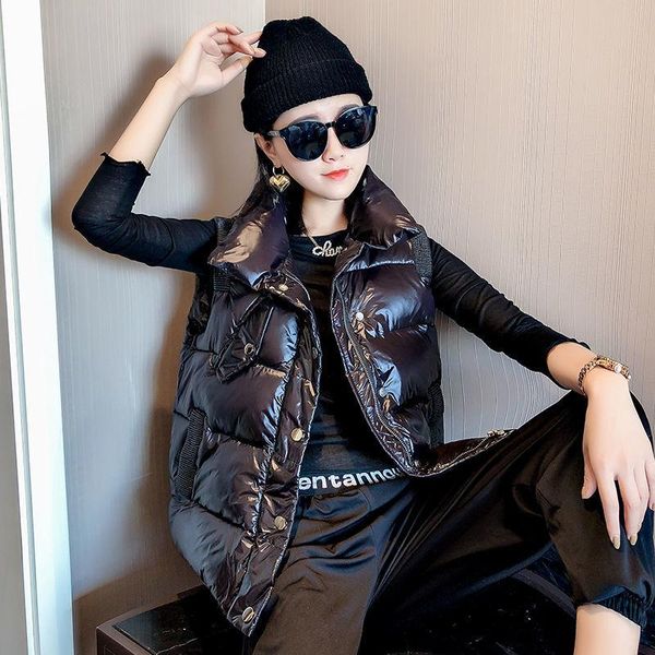 women's vests 2021 autumn winter women casual solid sleeveless waistcoat lady button down cotton stand collar vest female warm thick m3, Black;white
women's vests 2021 autumn winter women casual solid sleeveless waistcoat lady button down cotton stand collar vest female warm thick m3, Black;white