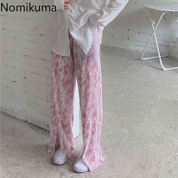 nomikuma tie dye printed wide leg pants women summer high waist trousers female slightly transparent loose pantalones 210514, Black;white
nomikuma tie dye printed wide leg pants women summer high waist trousers female slightly transparent loose pantalones 210514, Black;white