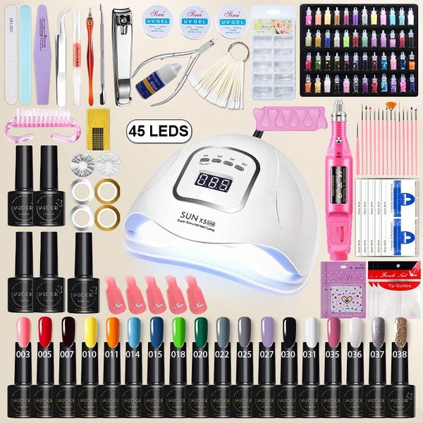 nail art kits complete acrylic gel kit & set with uv led lamp for drying polish home manicure full glitter
nail art kits complete acrylic gel kit & set with uv led lamp for drying polish home manicure full glitter