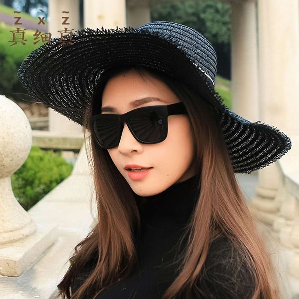 really thin really sunshade female sunscreen letter big along straw hat summer beach hat travel, Blue;gray
really thin really sunshade female sunscreen letter big along straw hat summer beach hat travel, Blue;gray
