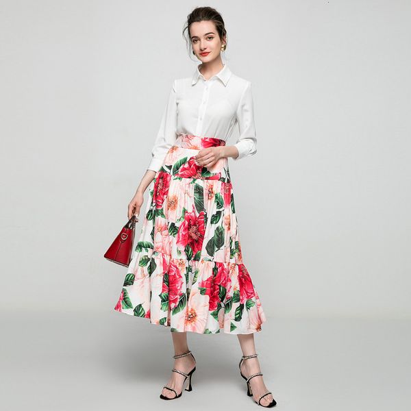 two piece dress runway fashion spring clothes elegant lady white and floral shirt print blazer skirt 2 piece of correspondence sets rb8s
two piece dress runway fashion spring clothes elegant lady white and floral shirt print blazer skirt 2 piece of correspondence sets rb8s