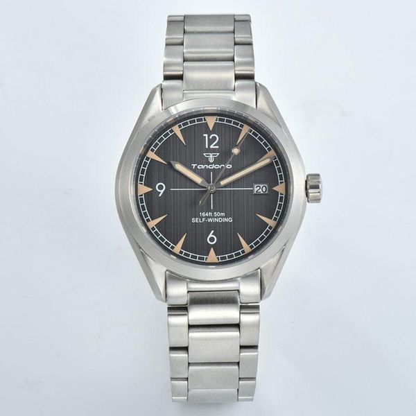 wristwatches tandorio 41mm men's automatic mechanical watch 24 jewels japan nh35a movement calendar luminous marks sapphire crystal, Slivery;brown
wristwatches tandorio 41mm men's automatic mechanical watch 24 jewels japan nh35a movement calendar luminous marks sapphire crystal, Slivery;brown