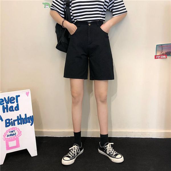 women's shorts oversize women comfortable leisure streetwear simple all-match solid korean style lady chic high waist summer cargo fit, White;black
women's shorts oversize women comfortable leisure streetwear simple all-match solid korean style lady chic high waist summer cargo fit, White;black