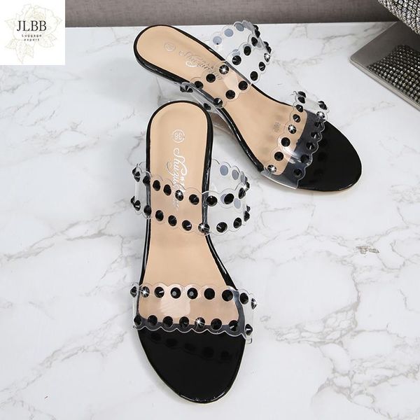 fashion women's slippers peep toe transparent pvc dot decoration-ladies crystal shoes wedges outdoor slip-on sandals summer, Black
fashion women's slippers peep toe transparent pvc dot decoration-ladies crystal shoes wedges outdoor slip-on sandals summer, Black