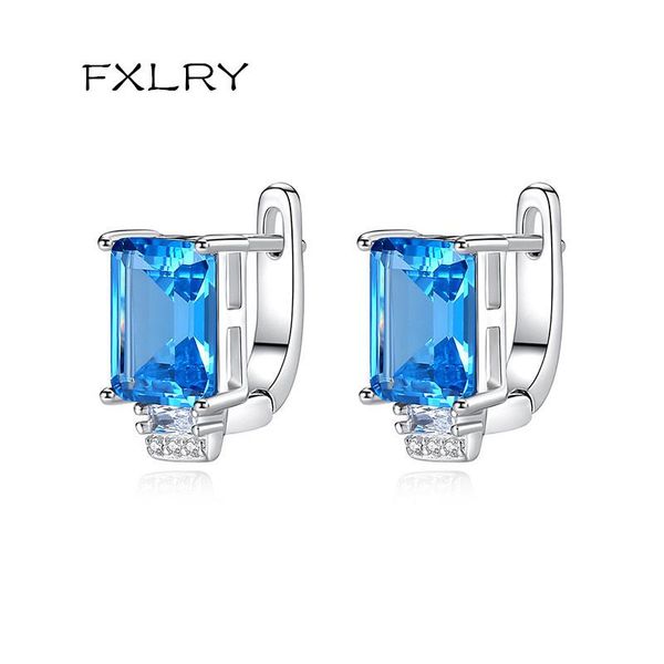 hoop & huggie fxlry personality sky blue zircon geometric earrings for women fashion jewelry, Golden;silver
hoop & huggie fxlry personality sky blue zircon geometric earrings for women fashion jewelry, Golden;silver