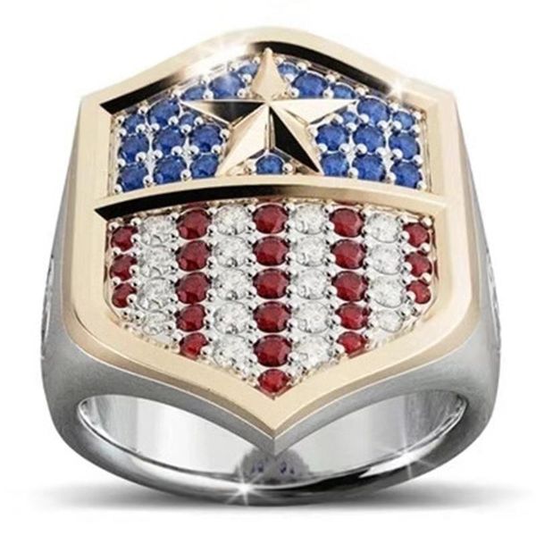 wedding rings gorgeous shield star flag geometric finger ring luxury silver gold filled red blue rhinestone men women, Slivery;golden
wedding rings gorgeous shield star flag geometric finger ring luxury silver gold filled red blue rhinestone men women, Slivery;golden