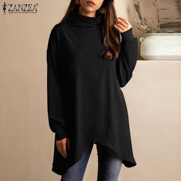 women's hoodies & sweatshirts zanzea autumn women stylish turtleneck long sleeve solid asymmetrical loose streetwear casual pullover, Black
women's hoodies & sweatshirts zanzea autumn women stylish turtleneck long sleeve solid asymmetrical loose streetwear casual pullover, Black