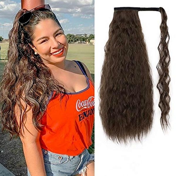 synthetic wigs corn wave ponytail wrap around black mixed auburn magic paste hair for women
synthetic wigs corn wave ponytail wrap around black mixed auburn magic paste hair for women