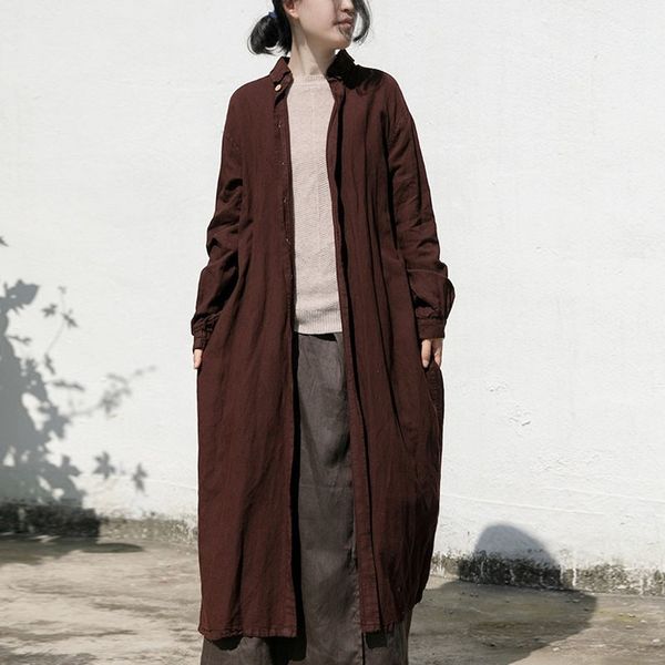johnature fashion turn-down collar single breasted windbreaker autumn cotton linen comfortable all-match women coats 210521, Tan;black
johnature fashion turn-down collar single breasted windbreaker autumn cotton linen comfortable all-match women coats 210521, Tan;black