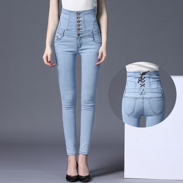 jeans high waist women wear fat large size 4xl thin pencil pants denim black blue grey jeans
jeans high waist women wear fat large size 4xl thin pencil pants denim black blue grey jeans