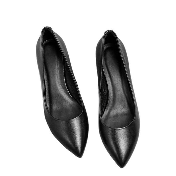 dress shoes style women's pump pointed toe professional high heels shallow mouth thin thick heel cowhide single work, Black
dress shoes style women's pump pointed toe professional high heels shallow mouth thin thick heel cowhide single work, Black