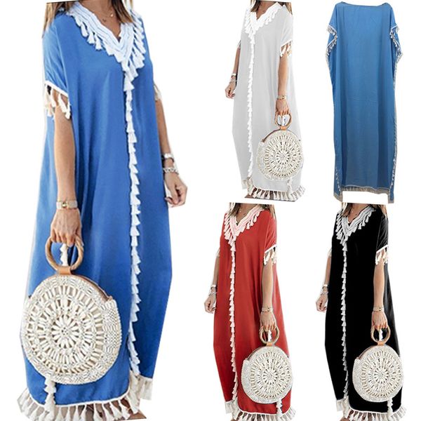 dubai turkey muslim caftan abaya dress women boho summer tassel moroccan kaftan sundress islamic clothing plus size musulman, Red
dubai turkey muslim caftan abaya dress women boho summer tassel moroccan kaftan sundress islamic clothing plus size musulman, Red