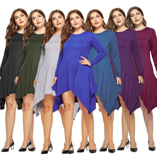 casual dresses plus size women's dress asymmetry full sleeve with pocket autumn wunter flare pleated round neck for girls, Black;gray
casual dresses plus size women's dress asymmetry full sleeve with pocket autumn wunter flare pleated round neck for girls, Black;gray