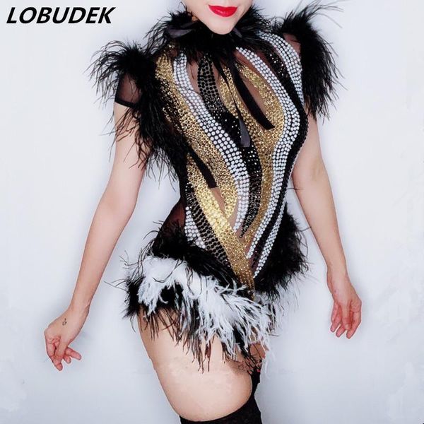 women's jumpsuits & rompers colorful bling rhinestones see-through mesh feathers bodysuit lady costume models catwalk stage outfit bar, Black;white
women's jumpsuits & rompers colorful bling rhinestones see-through mesh feathers bodysuit lady costume models catwalk stage outfit bar, Black;white