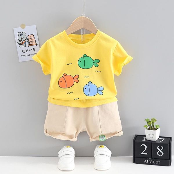 clothing sets baby boy summer clothes children's suit fashion cute three fish pattern cotton breathable casual short sleeve 2-piece set, White
clothing sets baby boy summer clothes children's suit fashion cute three fish pattern cotton breathable casual short sleeve 2-piece set, White