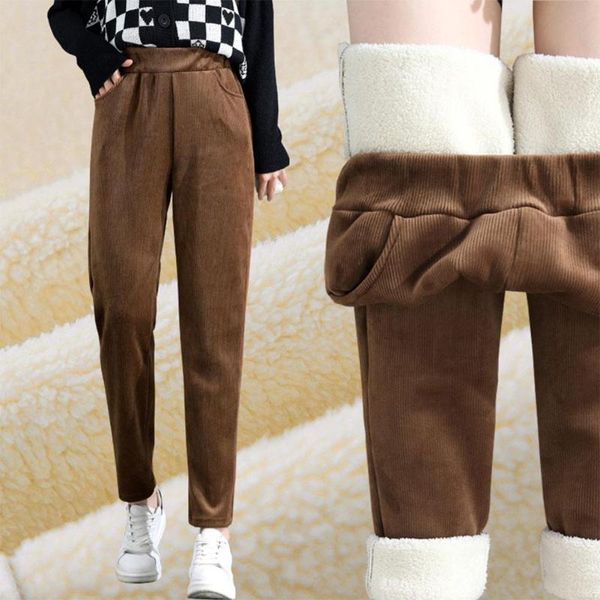 women's pants & capris plush thick casual corduroy warm autumn and winter 2021 high waist harem trousers women, Black;white
women's pants & capris plush thick casual corduroy warm autumn and winter 2021 high waist harem trousers women, Black;white