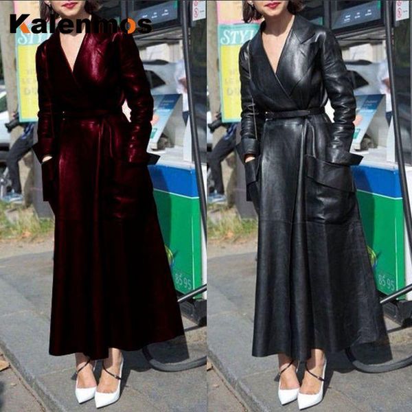 women's leather & faux kalenmos coat solid color lapel pocket 5xl super long mesh pu suit collar fall 2021 women clothing, Black
women's leather & faux kalenmos coat solid color lapel pocket 5xl super long mesh pu suit collar fall 2021 women clothing, Black