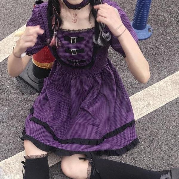 purple lolita dress women elegant gothic kawaii mini casual korean japan style designer sweet female summer 2021 dresses, Black;gray
purple lolita dress women elegant gothic kawaii mini casual korean japan style designer sweet female summer 2021 dresses, Black;gray
