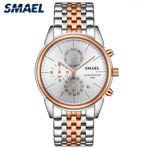 wristwatches 2021 brand full steel business watch for men luxury quartz watches waterproof fashion wristwatch man relogio masculino, Slivery;brown
wristwatches 2021 brand full steel business watch for men luxury quartz watches waterproof fashion wristwatch man relogio masculino, Slivery;brown