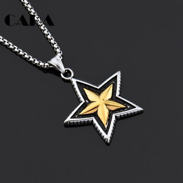 pendant necklaces 2021 arrival vintage 5 pointed star necklace 316l stainless steel fashion long chain charm cagf0323, Silver
pendant necklaces 2021 arrival vintage 5 pointed star necklace 316l stainless steel fashion long chain charm cagf0323, Silver