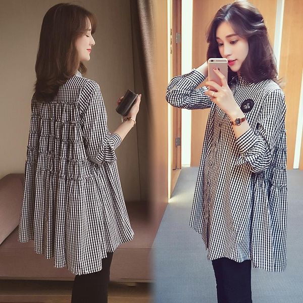 maternity dresses 685# clothes spring autumn plaid cotton long sleeves turn down collar loose stylish dress for pregnant women pregnancy, White
maternity dresses 685# clothes spring autumn plaid cotton long sleeves turn down collar loose stylish dress for pregnant women pregnancy, White