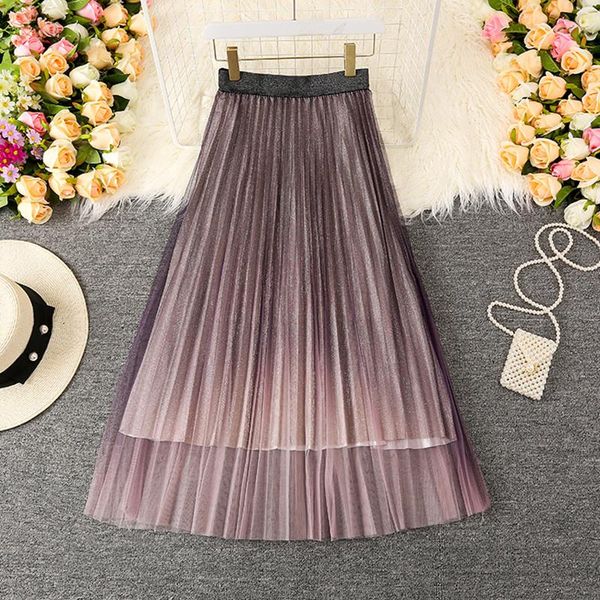 skirts 2021 summer elegant starry sky gradient mesh skirt women's jupe high waist pleated long stretch elastic thin, Black
skirts 2021 summer elegant starry sky gradient mesh skirt women's jupe high waist pleated long stretch elastic thin, Black