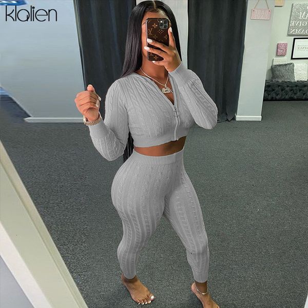 tracksuits autumn fashion rib knitted hoodie and trousers two piece set women solid zipper fitness tracksuit skinny elastic outfit, Gray
tracksuits autumn fashion rib knitted hoodie and trousers two piece set women solid zipper fitness tracksuit skinny elastic outfit, Gray