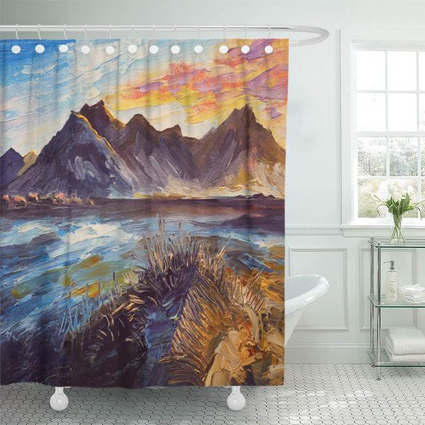 zhhld shower curtain colorful beach oil painting pink sunset sea mountains red shower curtains sets with 12 hooks 72 x 72 inches
zhhld shower curtain colorful beach oil painting pink sunset sea mountains red shower curtains sets with 12 hooks 72 x 72 inches