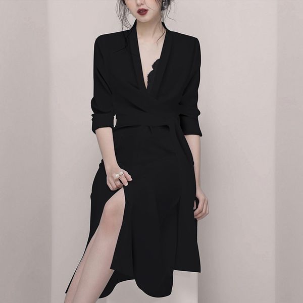 dress runway deep v neck shirt spring summer women single breasted bowknot white ol fashion long sleeve vestidos ufju, Black;gray 
dress runway deep v neck shirt spring summer women single breasted bowknot white ol fashion long sleeve vestidos ufju, Black;gray