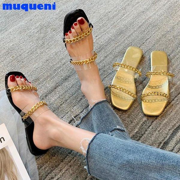 slippers women fashion spring & summer flats sandals lady comfortable female cute pvc and chain, Black
slippers women fashion spring & summer flats sandals lady comfortable female cute pvc and chain, Black