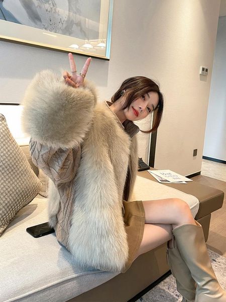women's fur & faux arrivals real jackets and coats winter thick warm luxury natural sweater patchwork outwear hd02, Black
women's fur & faux arrivals real jackets and coats winter thick warm luxury natural sweater patchwork outwear hd02, Black