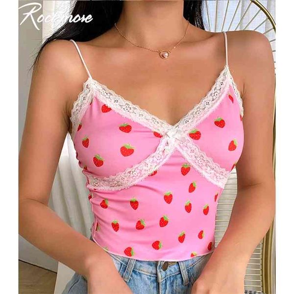 rockmore lace camis summer for women strawberry print harajuku korean cute low cut crop tank skinny clubwear 210705, White
rockmore lace camis summer for women strawberry print harajuku korean cute low cut crop tank skinny clubwear 210705, White