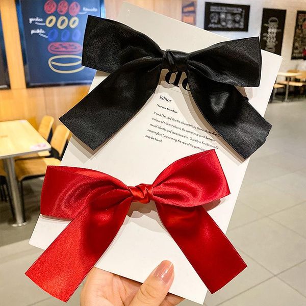 hair accessories korean bow hairpin wine red duckbill clip versatile headdress women's banger temperament, Slivery;white
hair accessories korean bow hairpin wine red duckbill clip versatile headdress women's banger temperament, Slivery;white