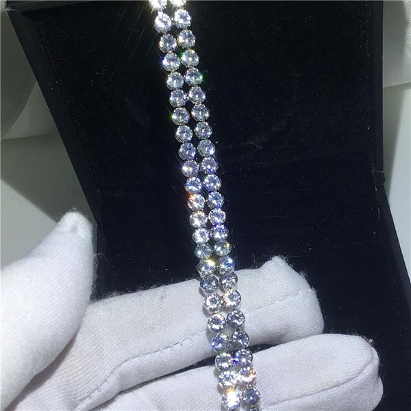 link, chain vecalon tennis bracelet 2 rows cubic zirconia white gold filled party wedding for women men jewelry gift, Black
link, chain vecalon tennis bracelet 2 rows cubic zirconia white gold filled party wedding for women men jewelry gift, Black