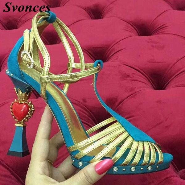 peacock blue genuine leather studded women sandals heart-shaped diamond high heels caged wedding party dress shoes 2021, Black
peacock blue genuine leather studded women sandals heart-shaped diamond high heels caged wedding party dress shoes 2021, Black