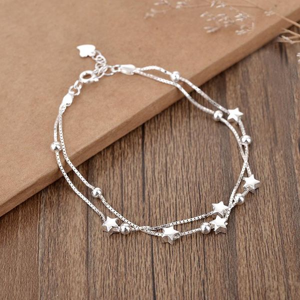 link, chain beads round star double-layer bracelet for women adjustable korean fashion simple trendy charm lady jewelry boyulige, Black
link, chain beads round star double-layer bracelet for women adjustable korean fashion simple trendy charm lady jewelry boyulige, Black